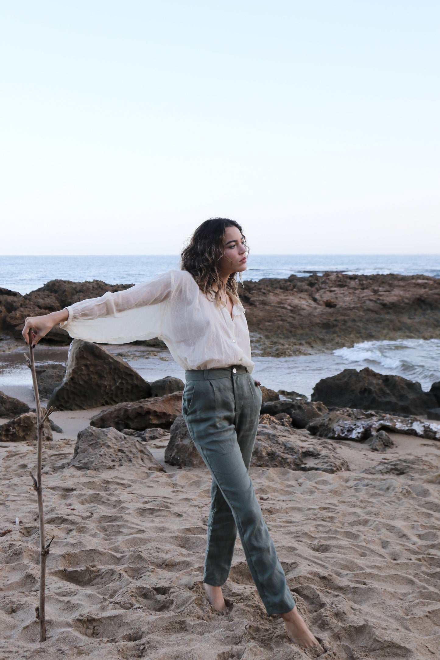 Sand Pencil Trouser